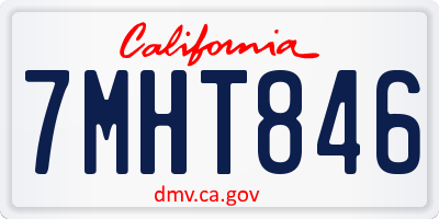 CA license plate 7MHT846