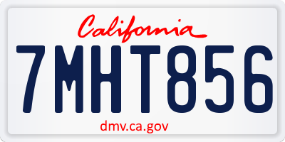 CA license plate 7MHT856