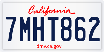 CA license plate 7MHT862