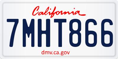 CA license plate 7MHT866
