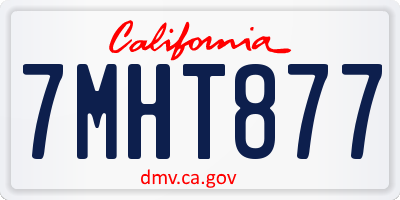 CA license plate 7MHT877