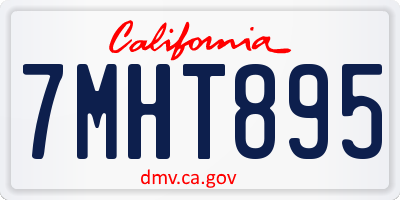 CA license plate 7MHT895