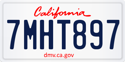 CA license plate 7MHT897