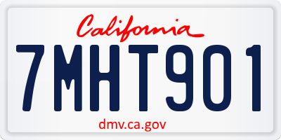 CA license plate 7MHT901