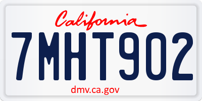 CA license plate 7MHT902