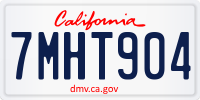 CA license plate 7MHT904