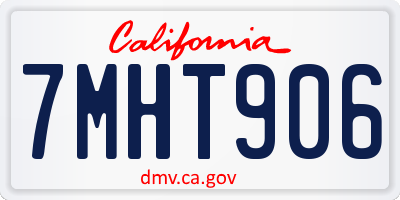 CA license plate 7MHT906