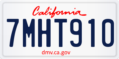 CA license plate 7MHT910