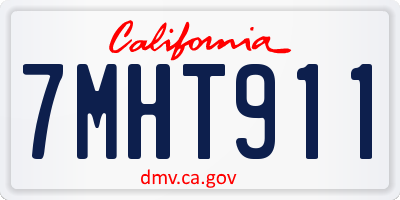 CA license plate 7MHT911