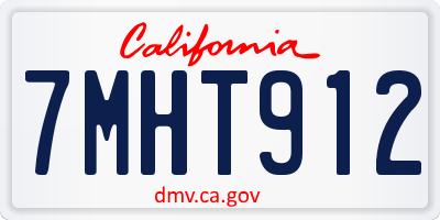 CA license plate 7MHT912