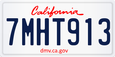 CA license plate 7MHT913