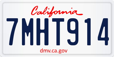 CA license plate 7MHT914