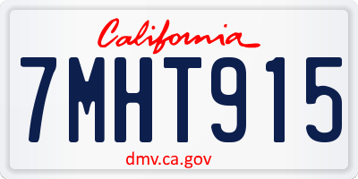 CA license plate 7MHT915