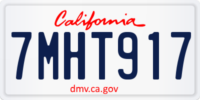 CA license plate 7MHT917