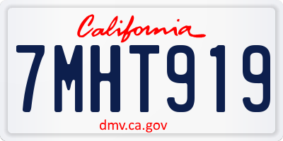 CA license plate 7MHT919