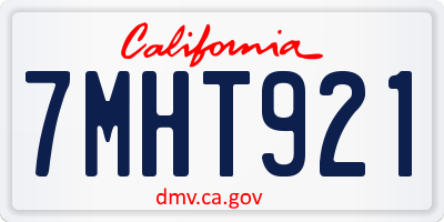 CA license plate 7MHT921