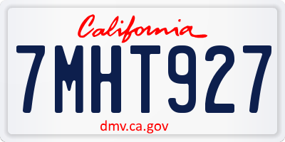 CA license plate 7MHT927