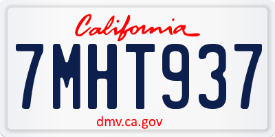 CA license plate 7MHT937
