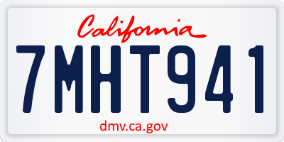 CA license plate 7MHT941