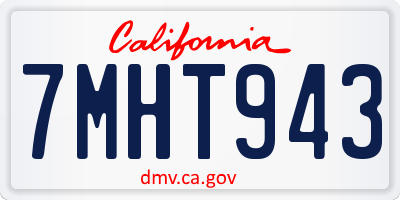CA license plate 7MHT943