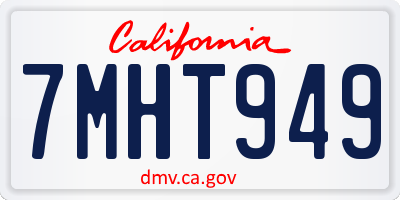 CA license plate 7MHT949