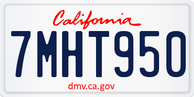 CA license plate 7MHT950