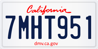 CA license plate 7MHT951