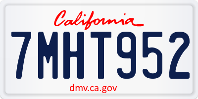 CA license plate 7MHT952