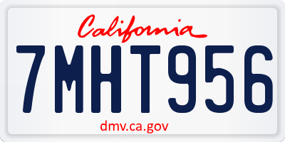 CA license plate 7MHT956