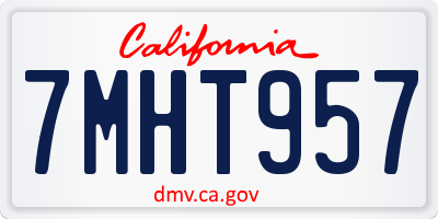 CA license plate 7MHT957