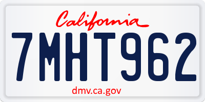 CA license plate 7MHT962