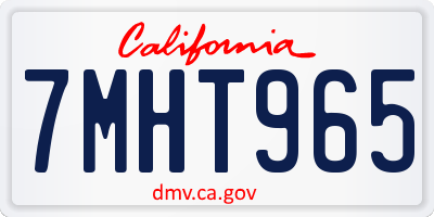 CA license plate 7MHT965