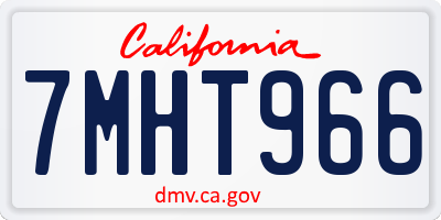 CA license plate 7MHT966