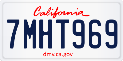 CA license plate 7MHT969