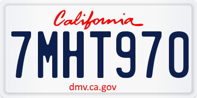 CA license plate 7MHT970