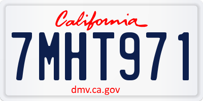 CA license plate 7MHT971