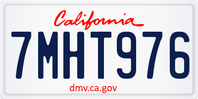 CA license plate 7MHT976