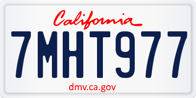 CA license plate 7MHT977
