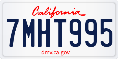 CA license plate 7MHT995