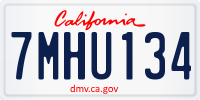 CA license plate 7MHU134