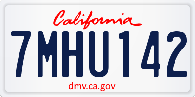 CA license plate 7MHU142