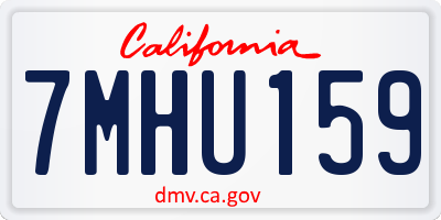 CA license plate 7MHU159