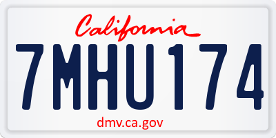 CA license plate 7MHU174