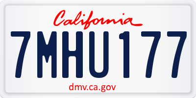 CA license plate 7MHU177