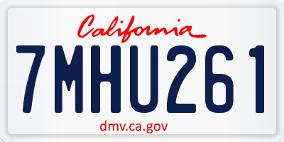 CA license plate 7MHU261