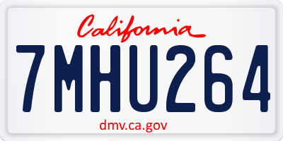 CA license plate 7MHU264