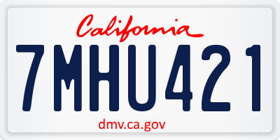 CA license plate 7MHU421