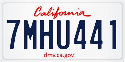 CA license plate 7MHU441