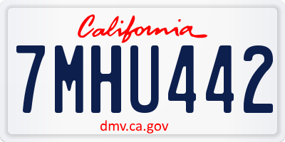 CA license plate 7MHU442