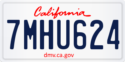 CA license plate 7MHU624